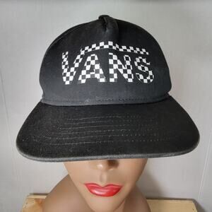 VANS Black Snapback Unisex Cap w/ Checkered Logo
